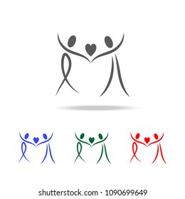 couple in love icon. Elements of Valentine's Day in multi colored icons. Premium quality graphic design icon. Simple icon for websites, web design, mobile app on white background