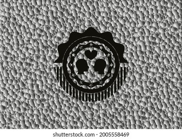 couple in love icon inside dark emblem with grey bubbles background. Retro. Vector Illustration. Detailed. 
