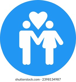 couple in love icon, marriage couple icon	