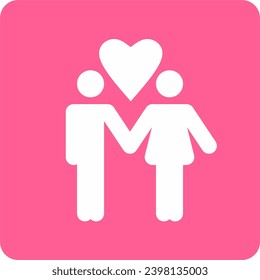 couple in love icon, marriage couple icon	