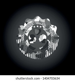 couple in love icon on grey camo texture