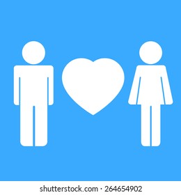 couple in love  icon sign vector illustration