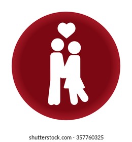 Couple love icon. Vector illustration eps 10.