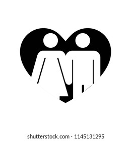 Couple in love icon vector icon. Simple element illustration. Couple in love symbol design. Can be used for web and mobile.