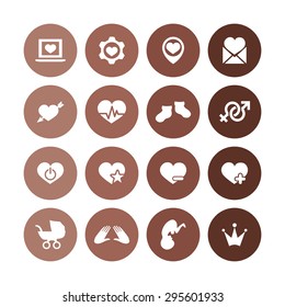 couple, love icons universal set for web and mobile