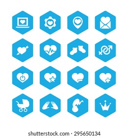 couple, love icons universal set for web and mobile