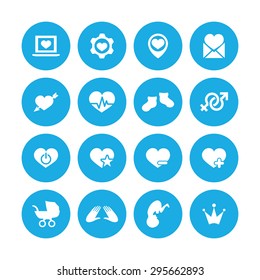 couple, love icons universal set for web and mobile