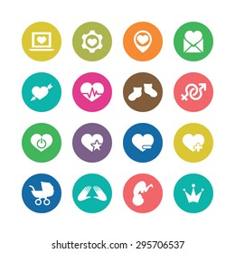 couple, love icons universal set for web and mobile