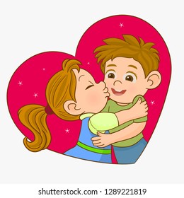 couple in love kiss