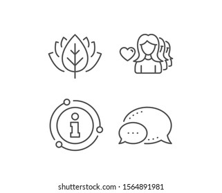 Couple Love line icon. Chat bubble, info sign elements. Group of Women sign. Valentines day symbol. Linear woman love outline icon. Information bubble. Vector