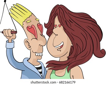 Couple in love. A man and a woman traveling.