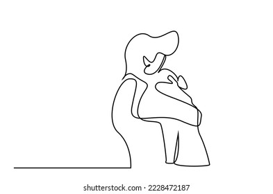 couple in love  missed each other very much  hugging. father  daughter hugging tight