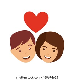 couple love relationship icon vector illustration design
