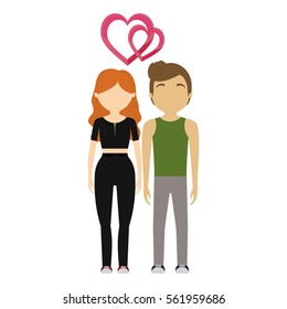 couple in love romance emotion vector illustration eps 10