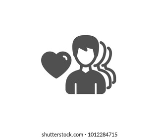 Couple Love simple icon. Group of Men sign. Valentines day symbol. Quality design elements. Classic style. Vector