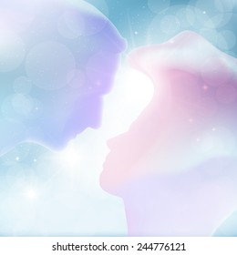 couple in love in the sky