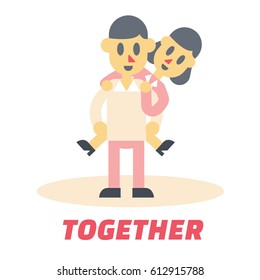 Couple In Love, together