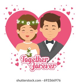 couple in love together forever icon