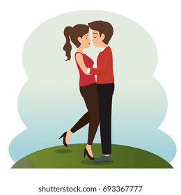 couple in love together forever icon