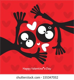 Couple in love. valentine`s day card