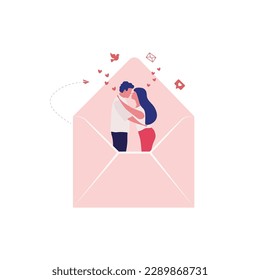 Couple In Love And Valentine's Day Icon Vector Design.