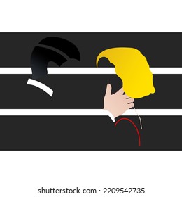 Couple in love vector flat illustration. Profiles of man and woman. Passionate lovers. Touch to face, love. Romantic date. Valentine day. Close relationship. Are married, soulmates. EPS 10