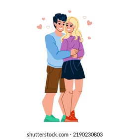 couple in love vector. happy romantic man woman, young family, romance relationship couple in love character. people flat cartoon illustration