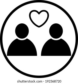Couple in love vector icon
