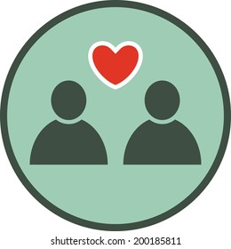 Couple in love vector icon