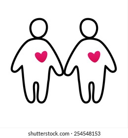 Paar in Liebe - Vektorsymbol  