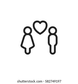 Couple love vector icon