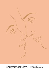 couple in love vector illustration