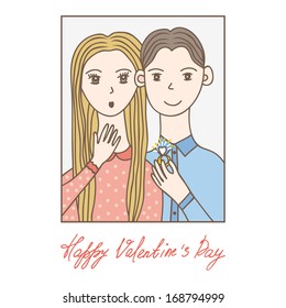 Couple in love, vector illustration