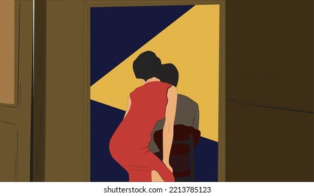 couple in love vector illustration