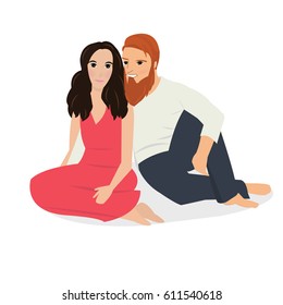 Couple in love vector. People characters. Family, wife and husband. - stock vector