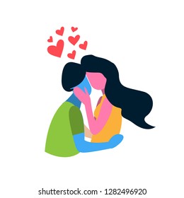 couple in love vector for web