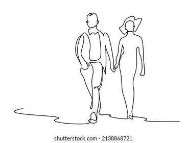 couple in love walking confidently holding hands