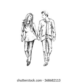 Couple Sketch Images Stock Photos Vectors Shutterstock