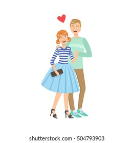 Couple In Love Walking Together