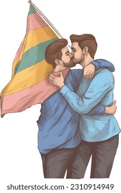 the couple, lover, romantic, couple together,Happy Pride Day