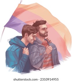 the couple, lover, romantic, couple together,Happy Pride Day