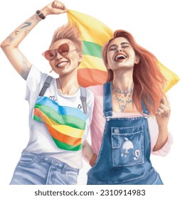 the couple, lover, romantic, couple together,Happy Pride Day
