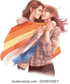 the couple, lover, romantic, couple together,Happy Pride Day