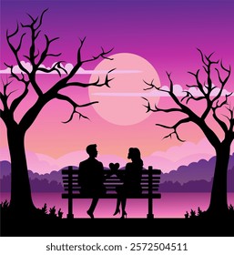 a couple of lovers are celebrating valentine's day