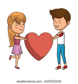couple lovers characters icon