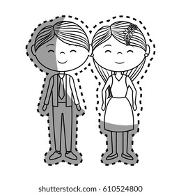 couple lovers characters icon