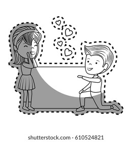 couple lovers characters icon