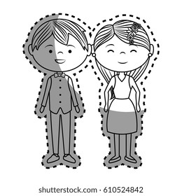 couple lovers characters icon