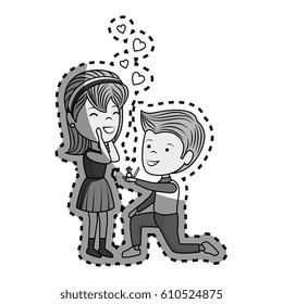 couple lovers characters icon