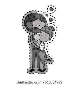 couple lovers characters icon